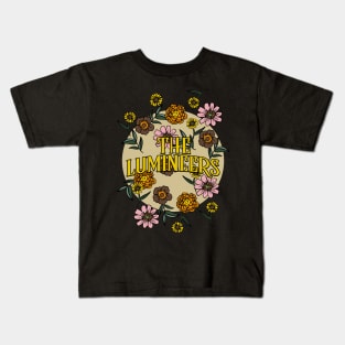 Lumineers Name Personalized Flower Retro Floral 80s 90s Name Style Kids T-Shirt